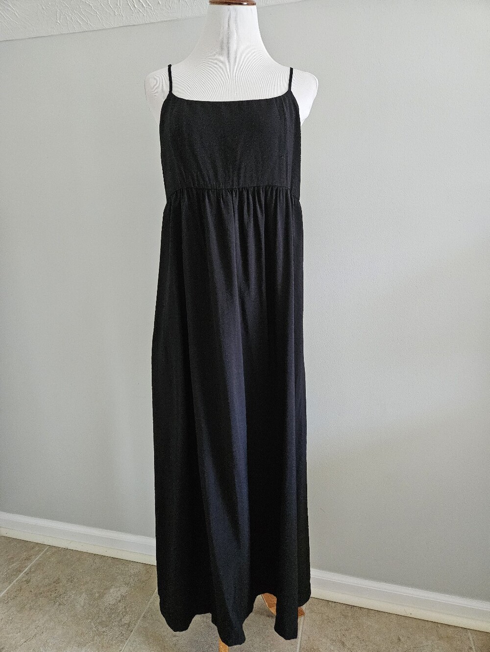 a. new day | Black Spaghetti Strap Maxi Dress